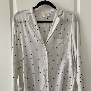 Florence Shirt Ecru Black Dots